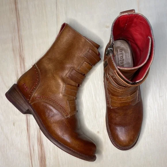 Bed Stu Leather Catty Boot Woman’s 7.5 USA - Picture 2 of 12